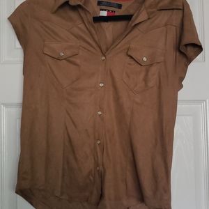 Suede tan shirt